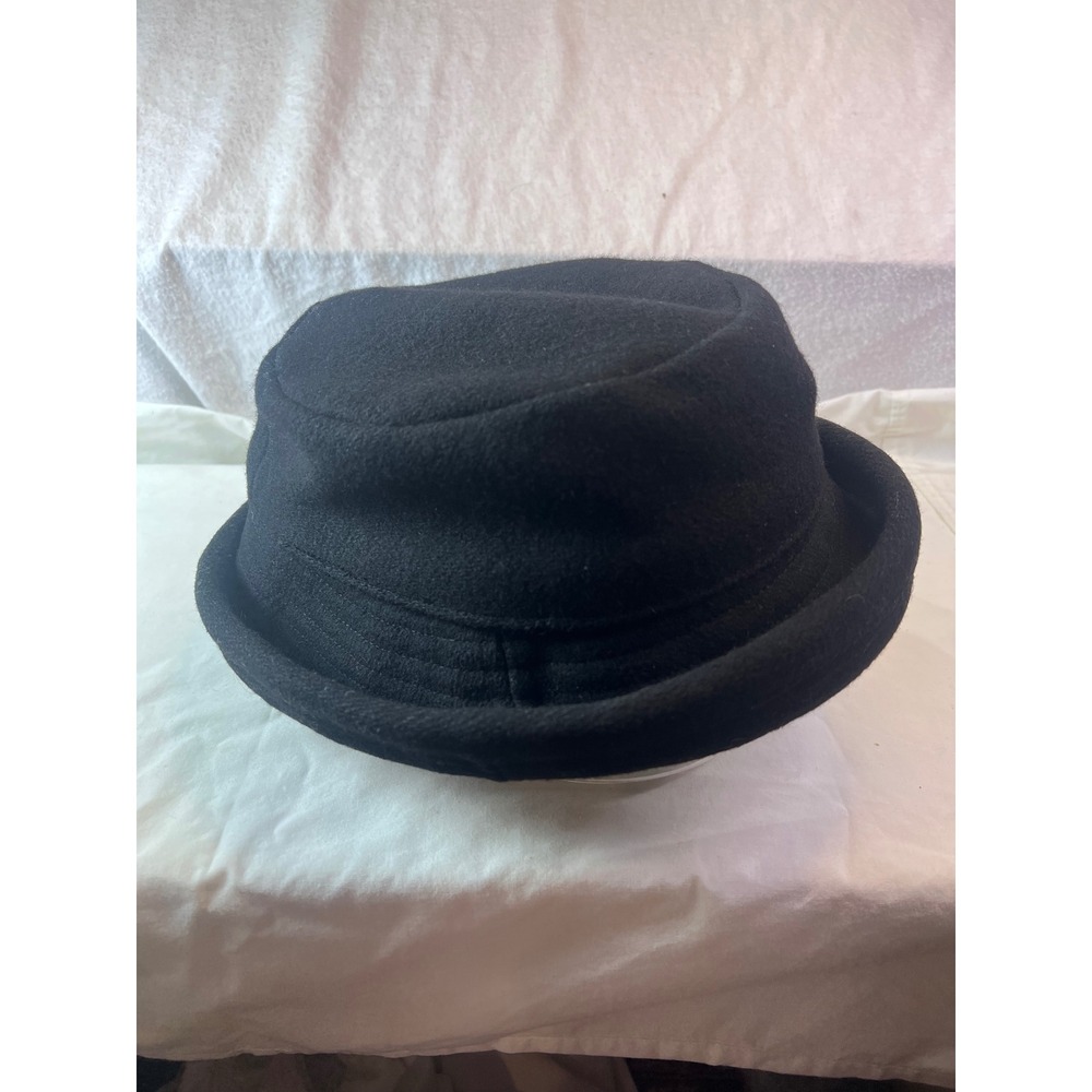New York Hat & Cap Co Black Wool Felt Bucket Hat Made in USA Women Vintage Style